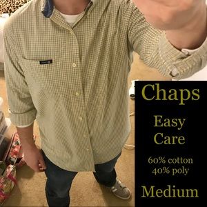 Chaps (Med) button down shirt. 60%cotton 40%poly